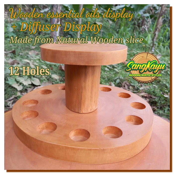 Essential oil diffuser display rak oil essential oil aromatherapy rack | rak oil kayu | tempat oil d