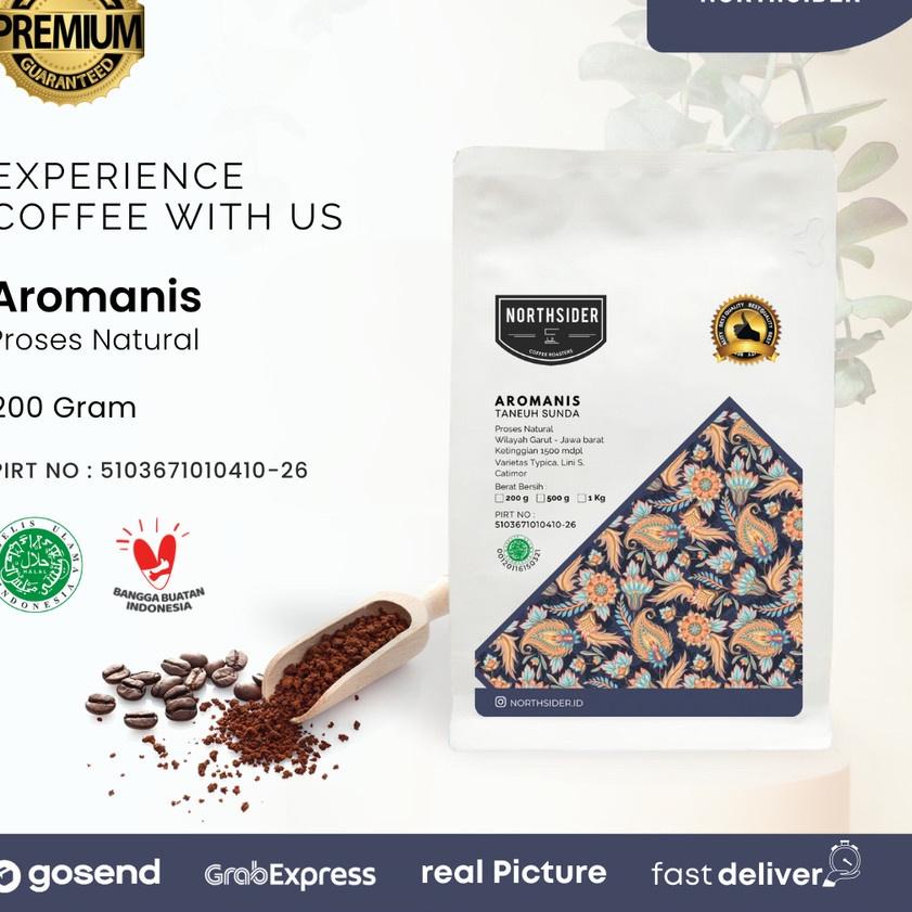 

❀ BIJI KOPI ARABIKA AROMANIS NATURAL - 200GR NORTHSIDER COFFEE ➴
