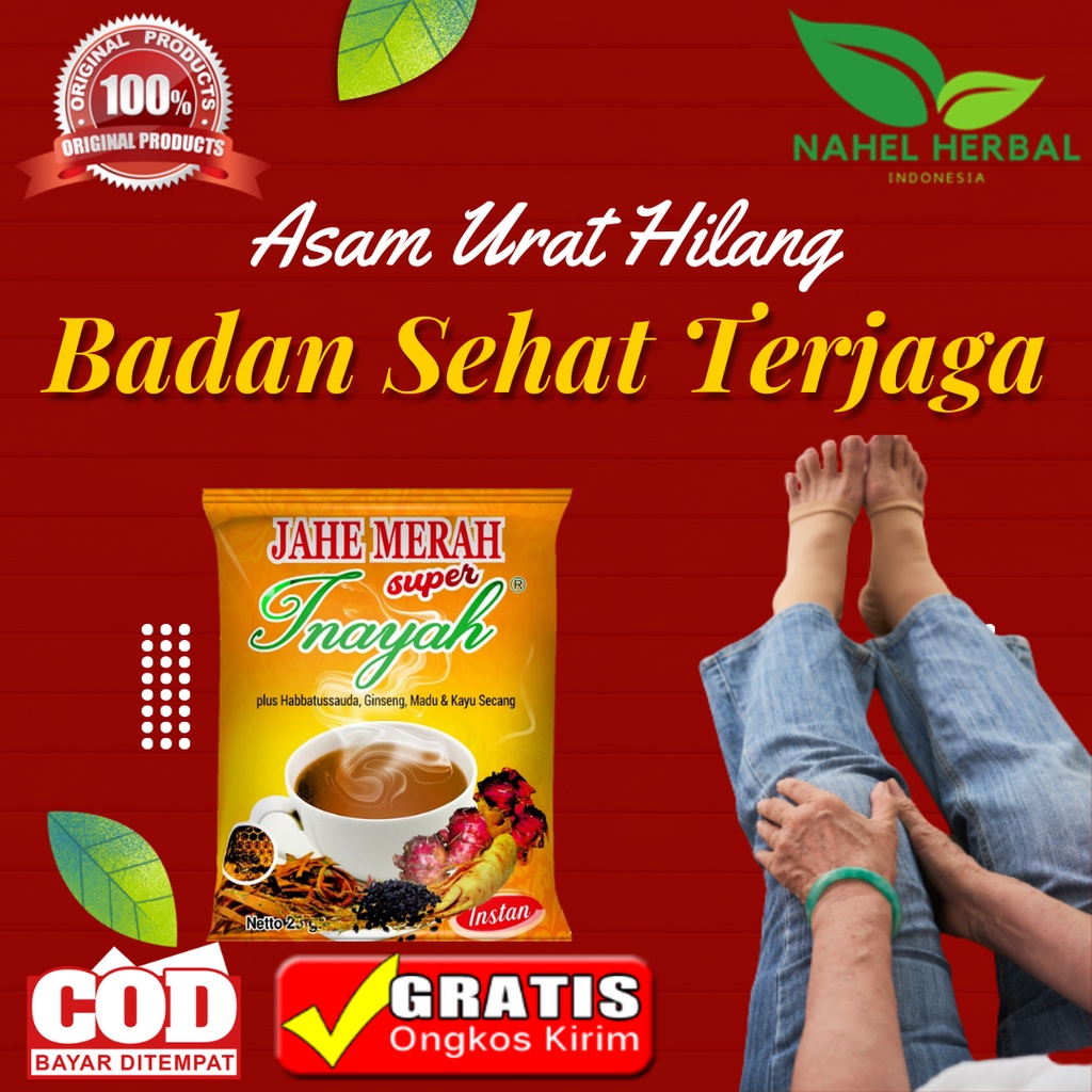 Jamu Tradisional Flu Tulang, Kolestrol Dan Sakit Bengkak Di Kaki - Jahe Merah Super Instan Sachet Pl
