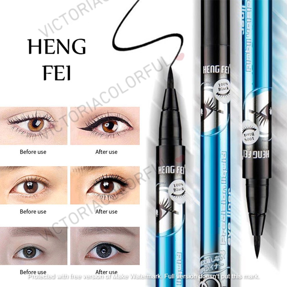 Hengfei Eyeliner Pen Cair Waterproof (Red/Blue) Pen tahan air dan tahan lama