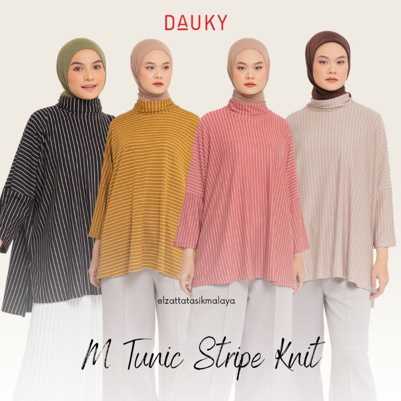 DAUKY ATASAN WANITA TUNIK WANITA SALUR M TUNIC STRIPE KNIT ORIGINAL DAUKY