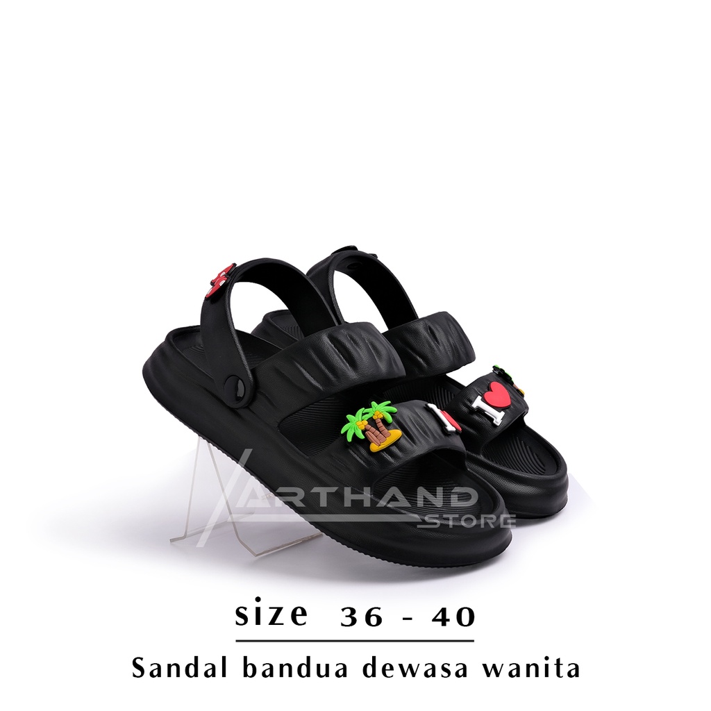 Sandal Wanita Bandua Jibitz Balance Kekinian Terbaru