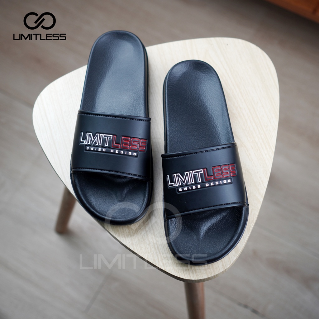 Sendal Slop Cowok Terbaru Sandal Slip On Sandal Slide Pria CLINT Premium Material Hitam Laki Laki Selop Anti Licin Terbaru