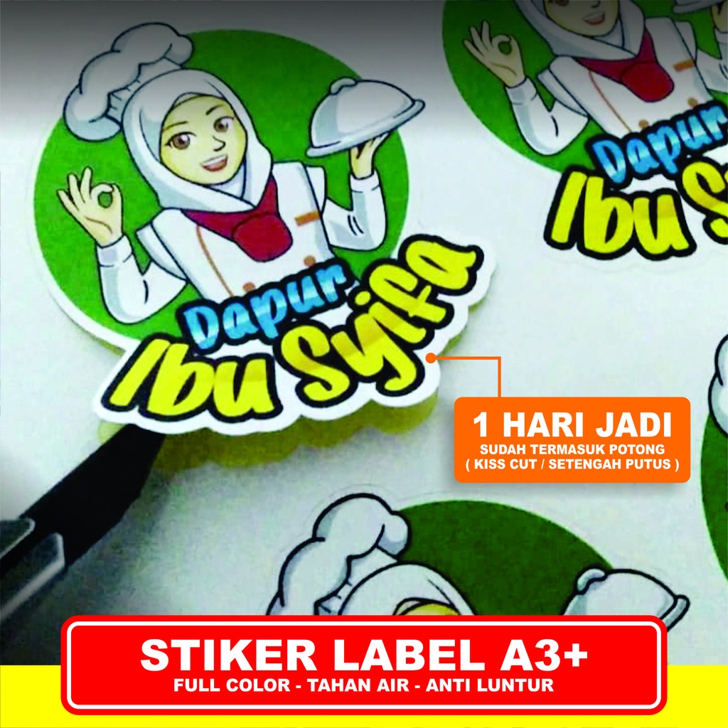 

STIKER LABEL A3+ ( Full Color - Tahan Air - Anti Luntur )