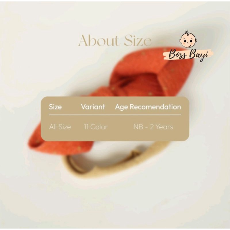 LITTLE PRENSES - TOP KNOT Headband / Bando Bandana Bayi Anak Perempuan