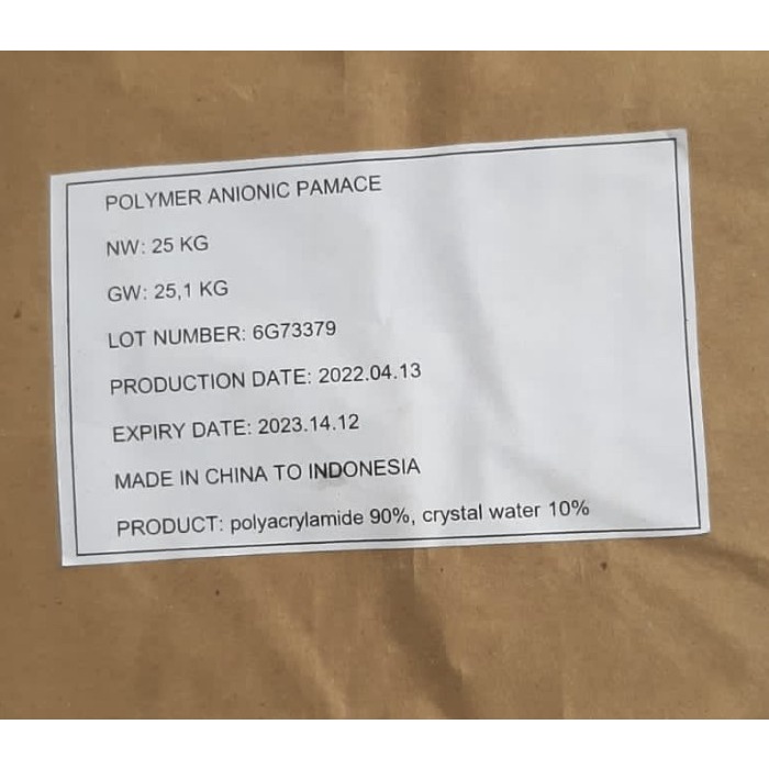 

Terlaris Cutting Sale Terbatas!!! Polymer Anionic / Polimer Anionik (25Kg) Cod