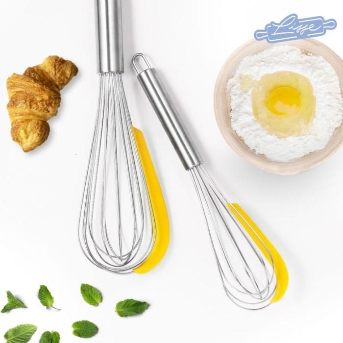 Terlaris Whisk Whisker Whisktula Spatula Stainless Egg Separator Set