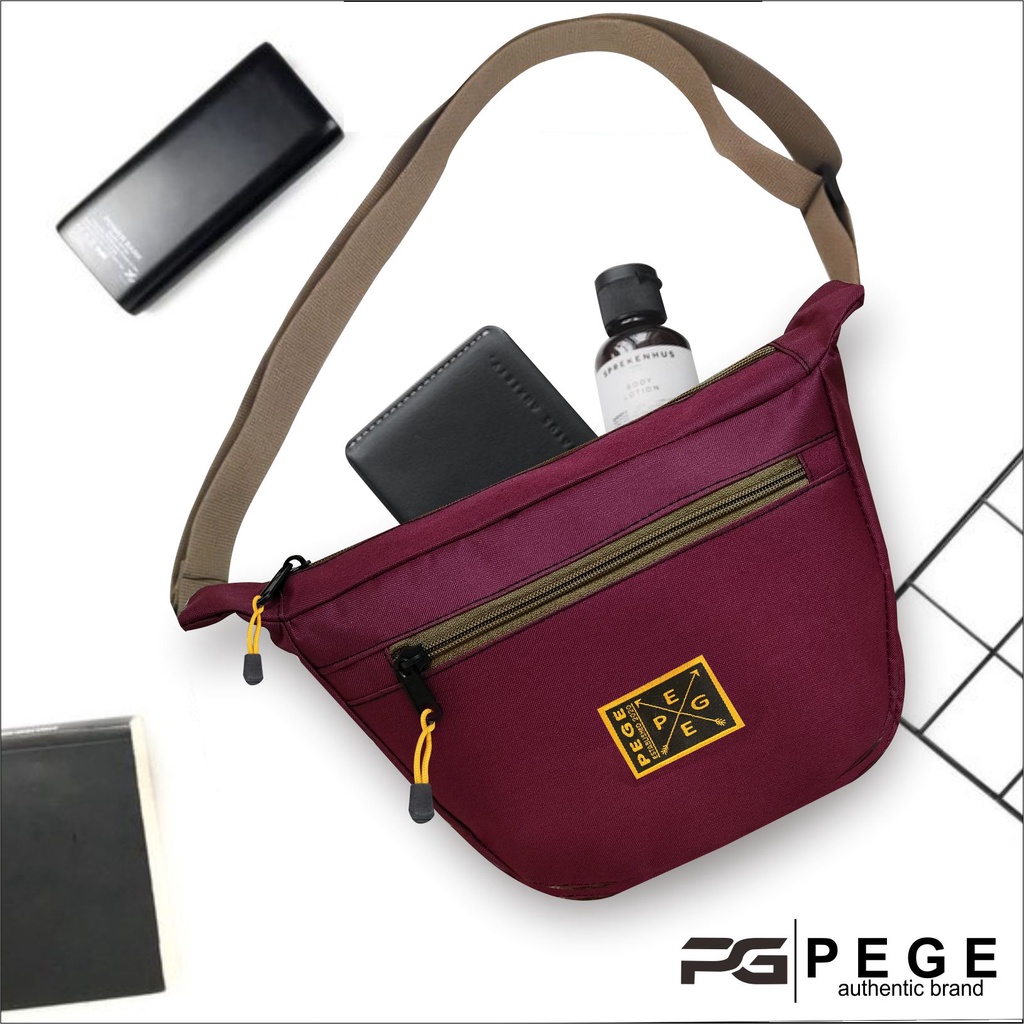 Tas Selempang Bahu Slingbag Keren PEGE Model Simpel Kasual Cocok Untuk Sehari Hari - PG 8915