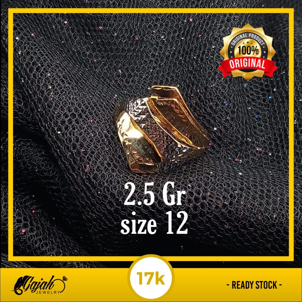 Cincin Emas 17K - 2.5 Gr Kadar 750 - 4345