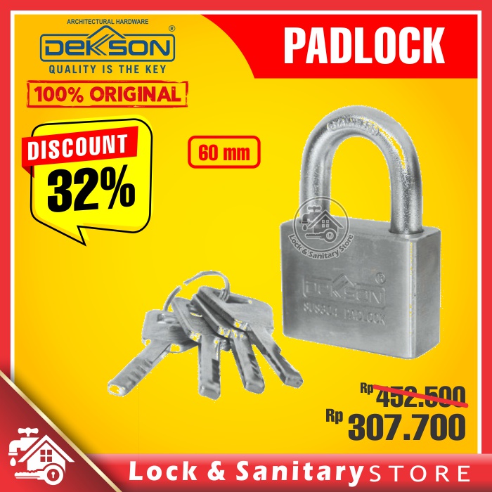Gembok Padlock Dekkson DKS SQ11 60MM SSS Gembok Berkualitas