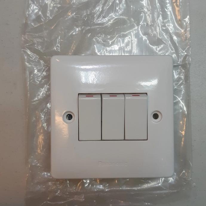 SALE Sakelar/Saklar lampu 3 tombol panasonic acrosea TERMURAH