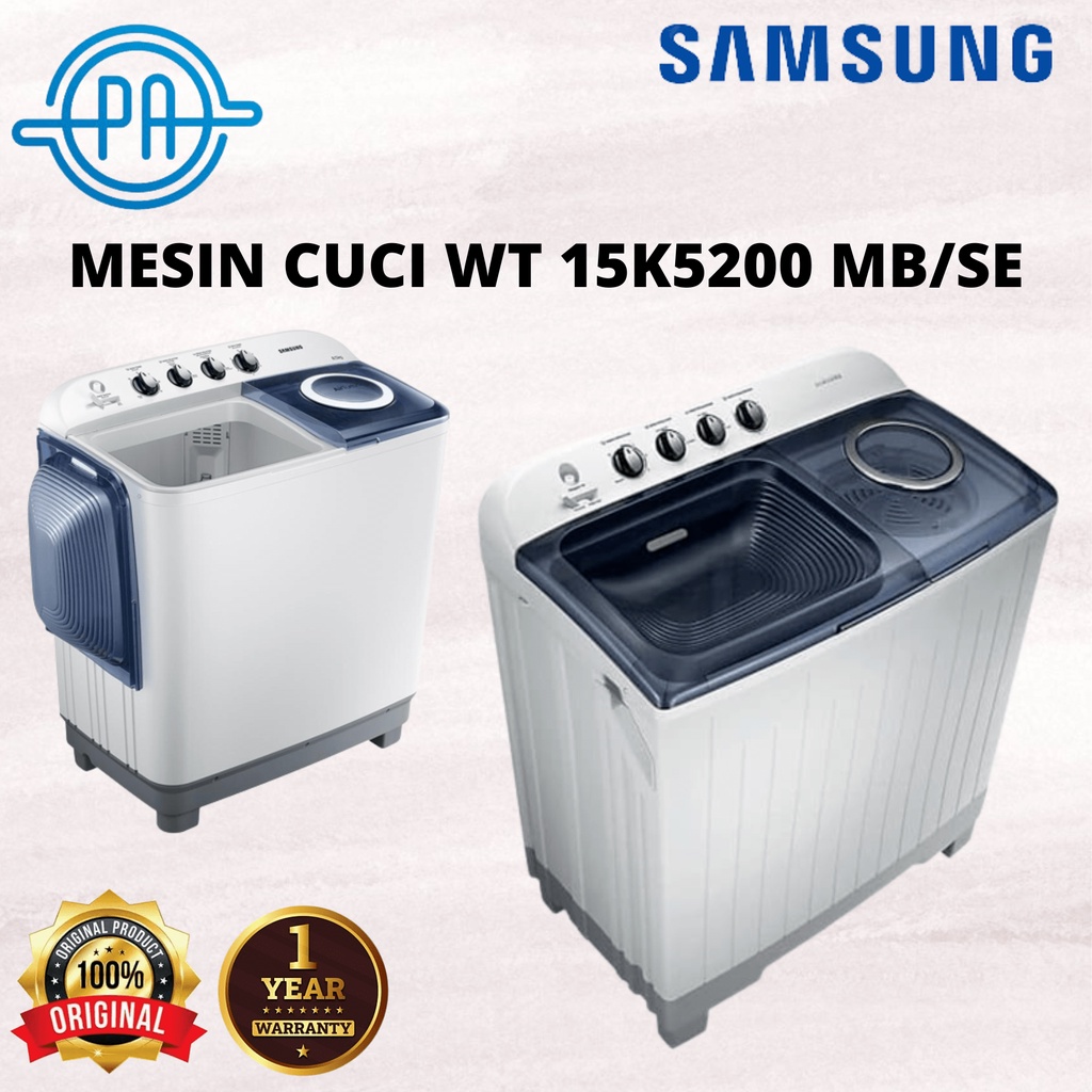 MESIN CUCI 2 TABUNG SAMSUNG  WT 15K5200 MB/SE / WT15K5200 15KG