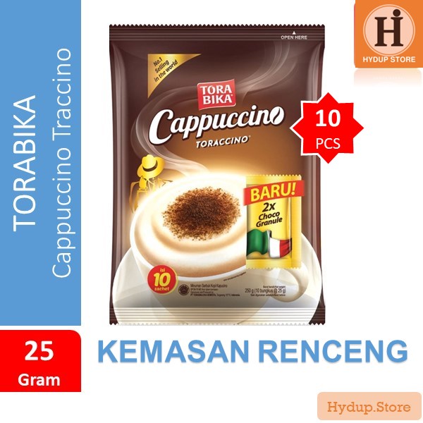 

Torabika Cappuccino Toraccino Renceng isi 10 Sahset Kemasan 25 Gram