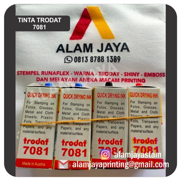 

Tinta Trodat 7081 untuk Plastik, Kaca, Metal, Kertas Kilap
