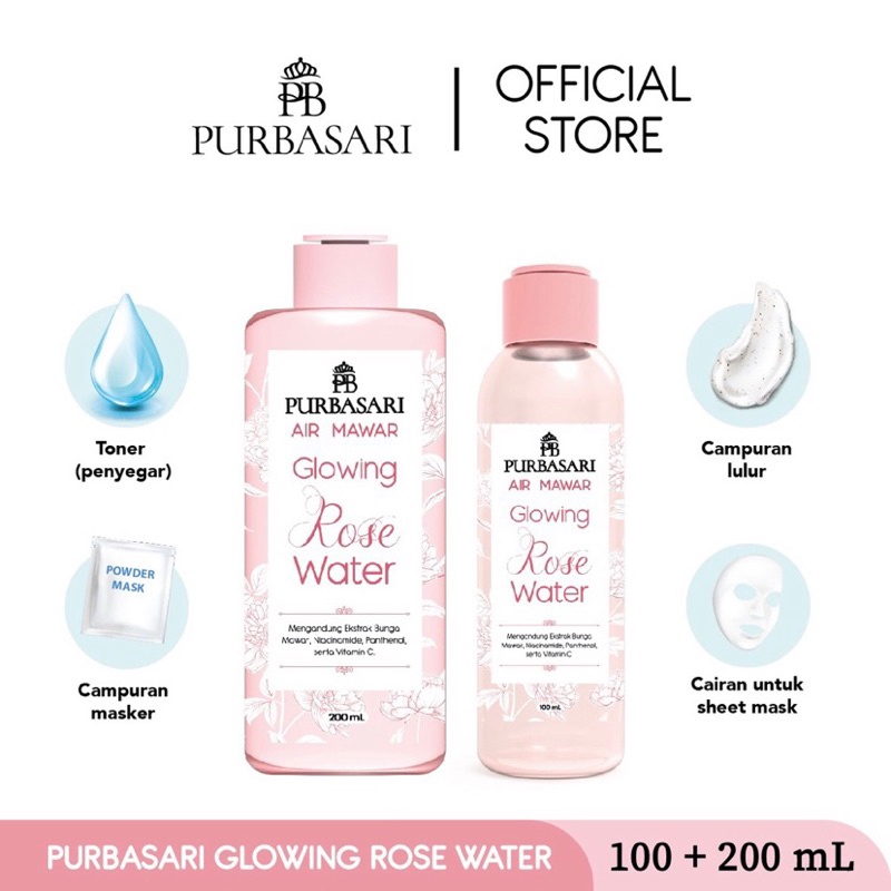 Purbasari Glowing Rose Water