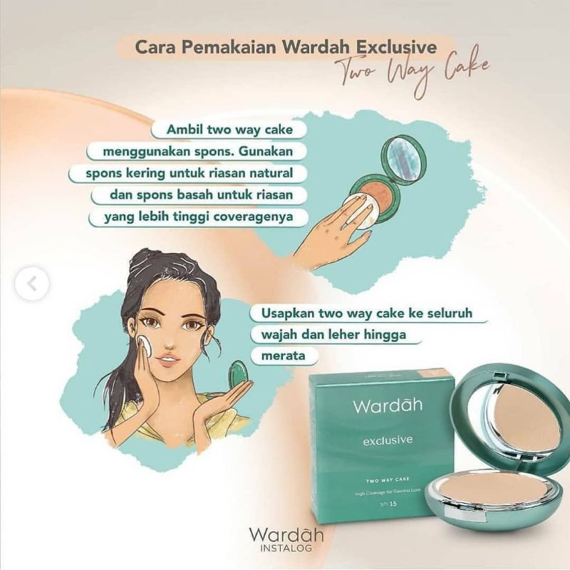 MFI - WARDAH EXLUSIVE TWO WAY CAKE | 02 LIGHT BEIGE 12 GRAM