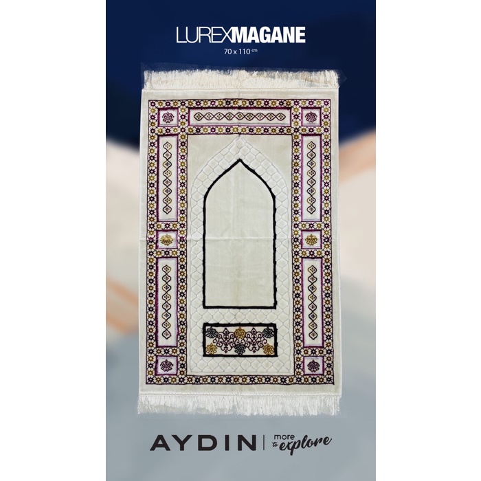 Sajadah Turki Lembut Tebal Aydin Lurex Ultra Megane 70x110 Arc Batik