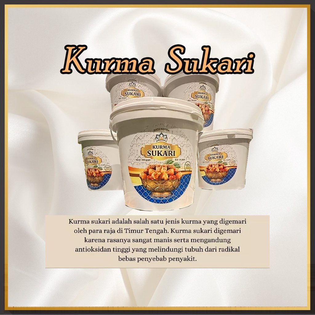 [ BARU ] Kurma SUKARI EMBER Al-Qossim 850 GR sukari ember Premium Saudi