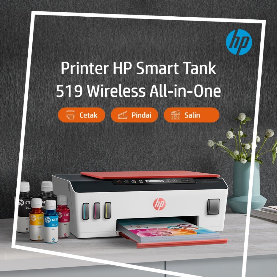 HP Smart Tank 519 Wireless Printer (Print, Scan, Copy) - Hitam