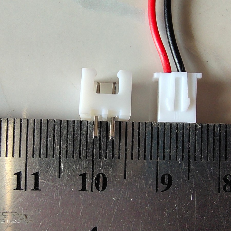 White Socket 2 Pin Male Female Soket Putih Sambungan Kabel 140mm 26AWG