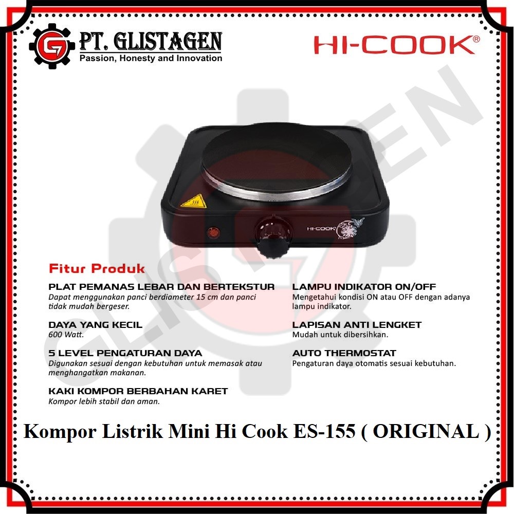 Hi-Cook ES-155 Kompor Listrik / Kompor Dapur Hemat Listrik Low Watt