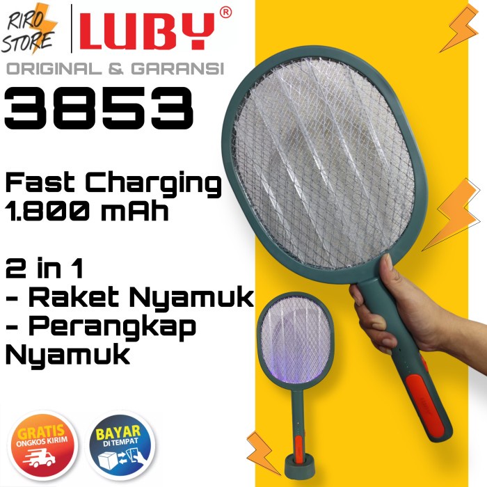 Pest Control Raket Nyamuk Luby 3853 / L3853 / L-3853