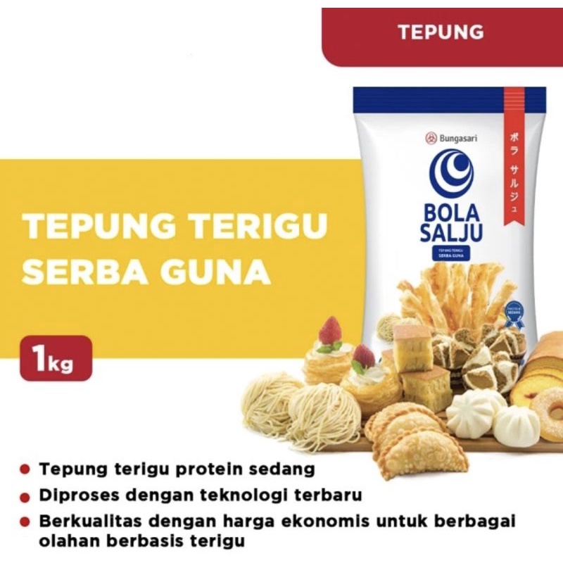 

Bungasari Bola Salju Tepung Terigu Serbaguna 1 Kg