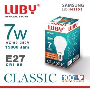 Lampu LED Luby tipe Classic Garansi 1 tahun Lampu Luby Cahaya putih