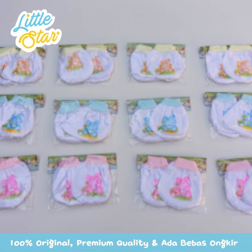 Setelan Sarung Tangan Kaki Bayi Set Motif Karakter Newborn 0 6 Bulan