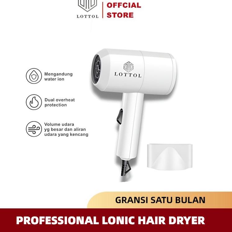 ♪ LOTTOL Alat Pengering Rambut Portable/Professional Ionic Hair Dryer ▼