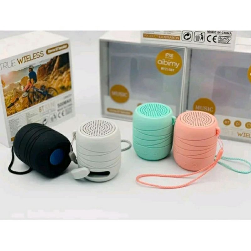 MINIGO NEW SPEAKER MY-215 BT Speaker Bluetooth Portable MY215 Wireless Speker Warna Macaron