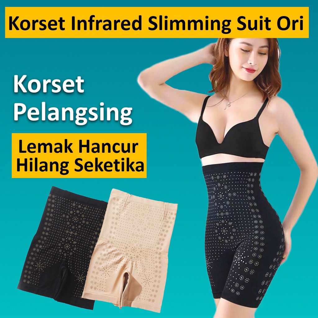 Celana Korset Pants Infrared 3 in 1 Pelangsing Pengencang Badan Pantat SLIMMING SUIT ORIGINAL
