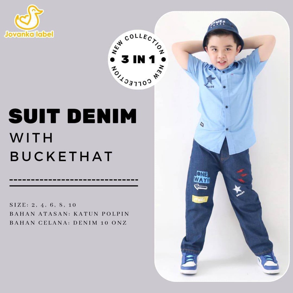 Suit Denim With Buckhethat by Jovanka Label