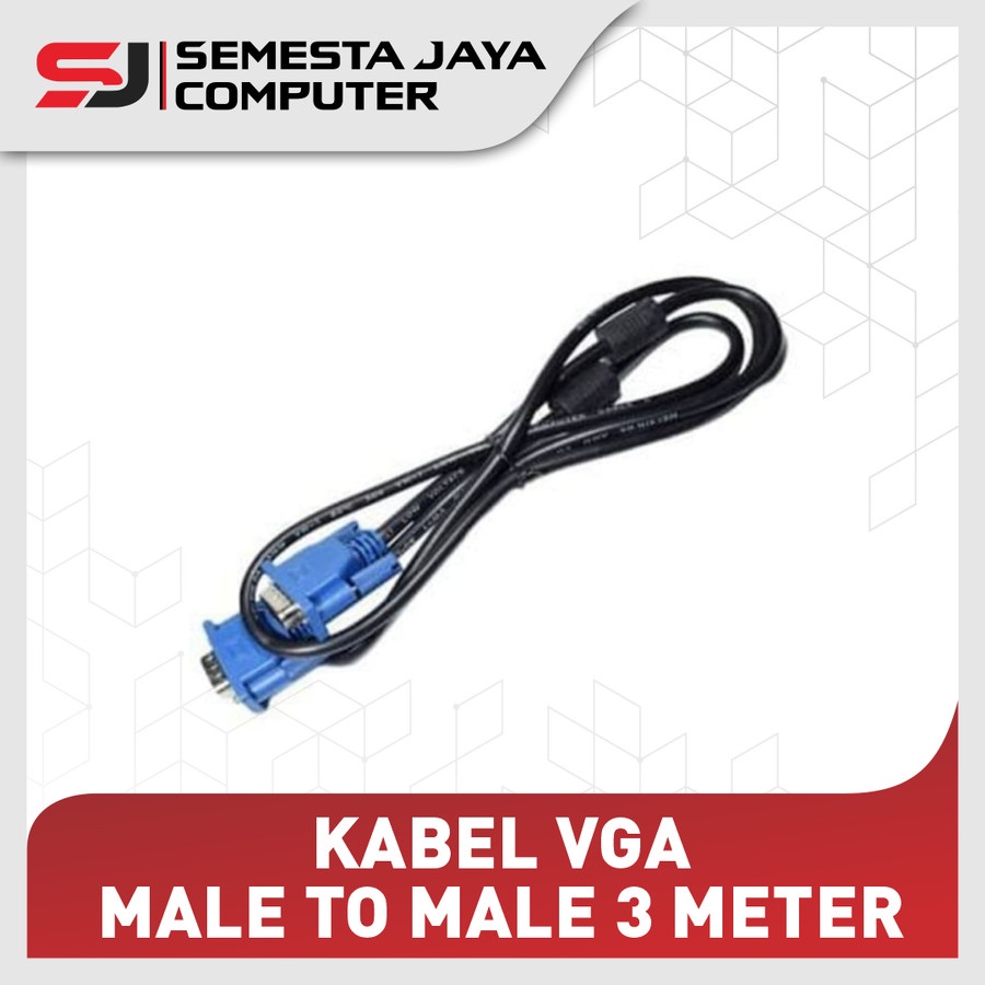 KABEL VGA MALE TO MALE 3METER