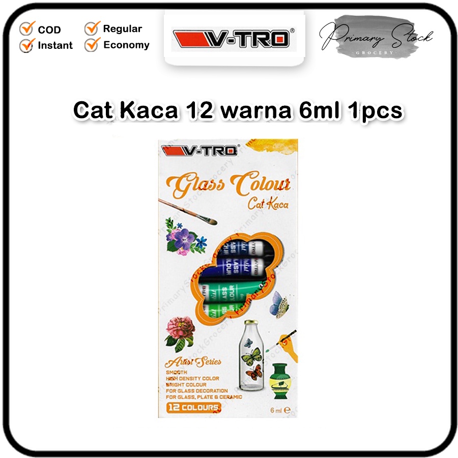 

Cat Kaca Permanen Transparan Vtro Akrilik V-tro Pewarna Helm V Tro Glass Painting Hias