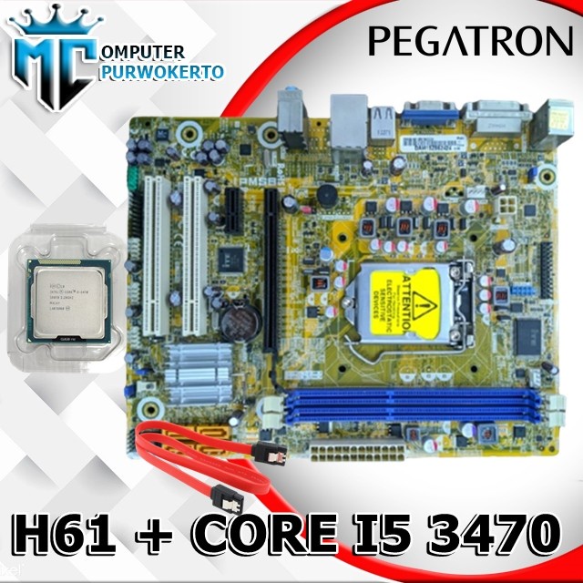 Paket Mainboard Intel LGA 1155 H61 Oem Processor Core I5 Ivy Bridge