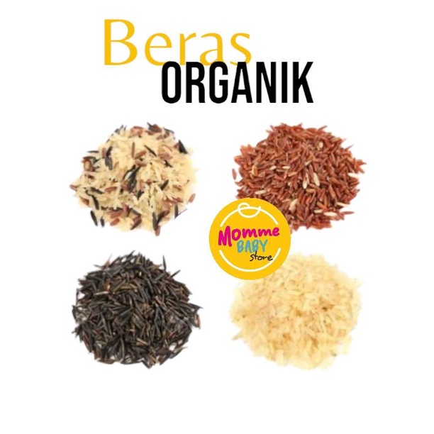 BERAS Organik Merah Putih Coklat Hitam Organic Rice Kualitas Super Bionic Farm MPASI Bayi REPACK