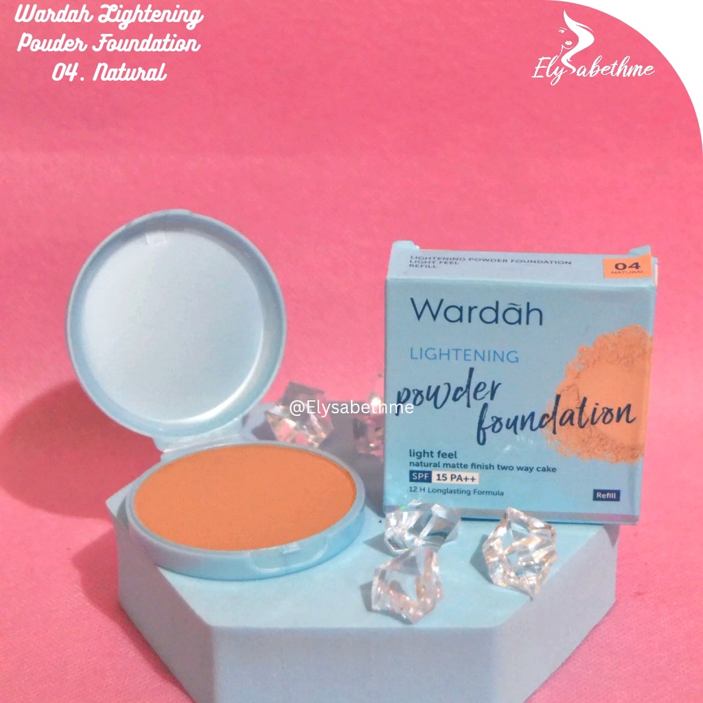 ✿ELYSABETHME✿ 🅆 🄰 🅁 🄳 🄰 🄷 Wardah bedak padat lightening anti wajah berminyak untuk harian powder compact two way cake