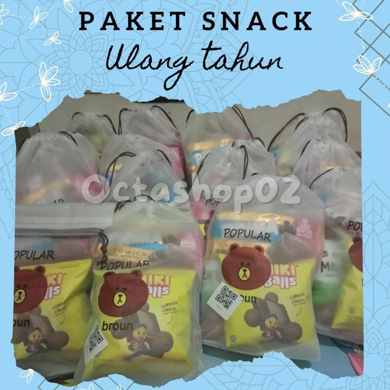 

Star 11.11 BUY 23 FREE 1, Paket Snack ulang tahun kemasan pouch besar/Snack ulang tahun anak