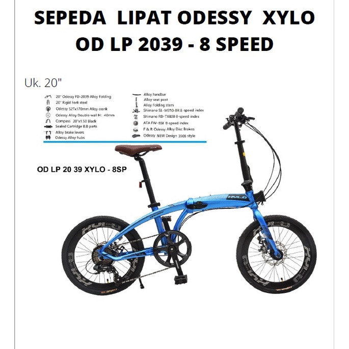 Sepeda Lipat XYLO 8Speed Odessy