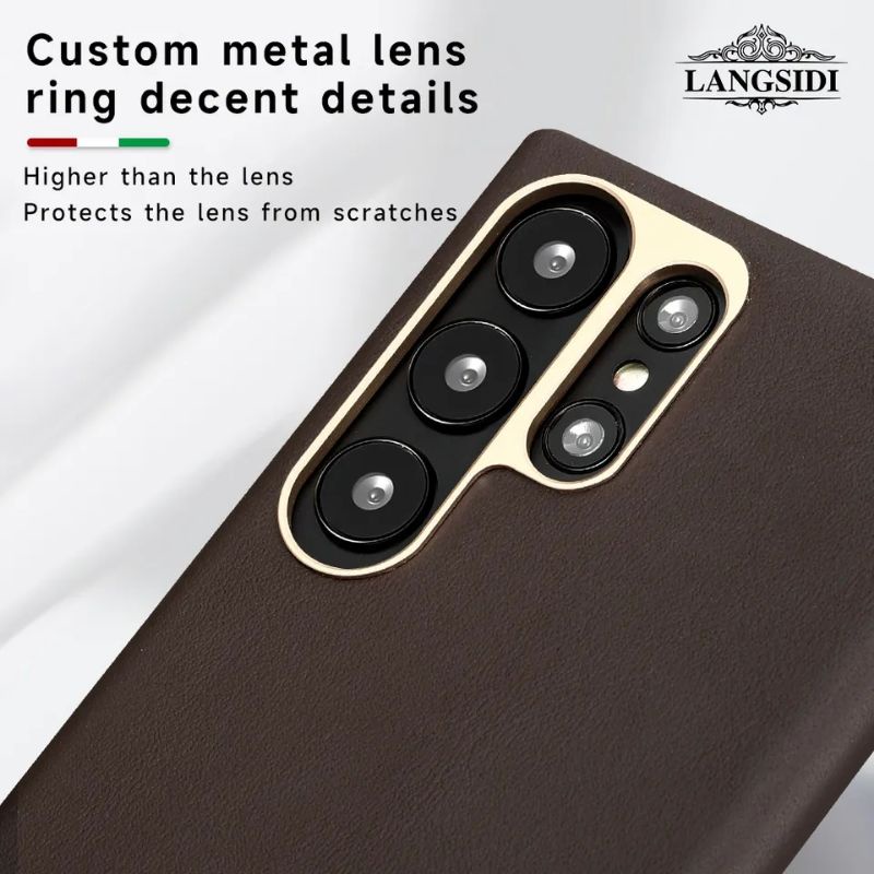 LANGSIDI Leather Case Samsung Galaxy S23 Ultra With MagSafe Magnetic