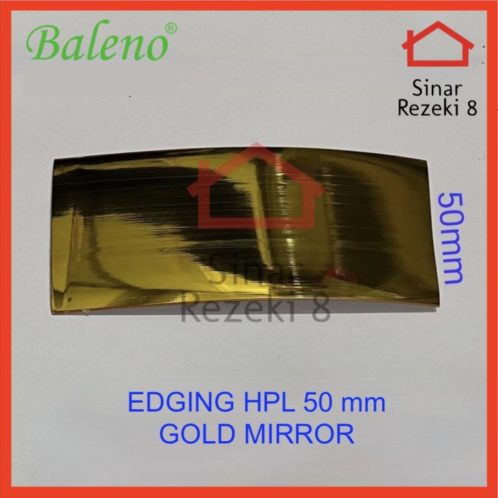 Termantab] Edging HPL Baleno GOLD MIRROR 50 mm List Emas Pinggiran Meja PVC taco