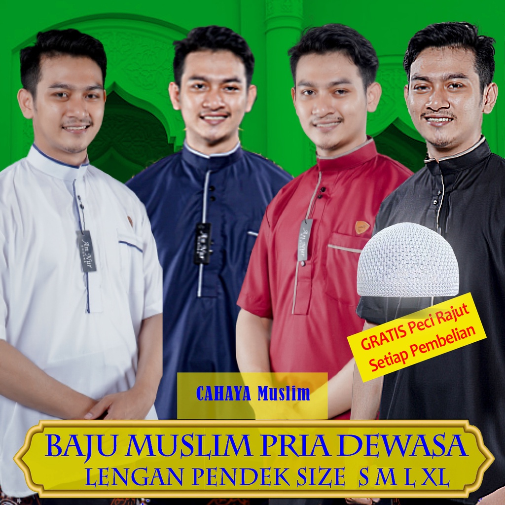 Baju Koko Pria Dewasa Lengan Kemeja Kurta Pakistan Jas Pendek Terbaru 2023 Premium Bju xxl Warna Hit