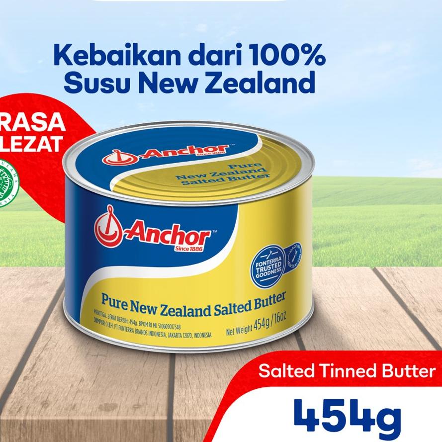 

➥ Anchor Salted Butter 454g - Mentega Asin New Zealand ●
