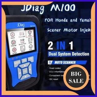 perkakas Ny For Honda & Yamaha JDiag M100 Diagnostic scener Tool Scaner Motor InjeksiOBD2 Diagnosis