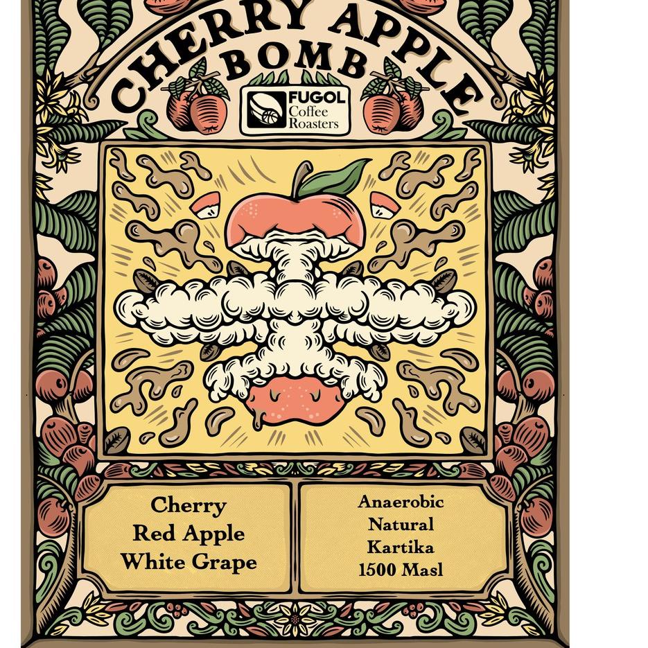 

☻ Kopi Arabika CHERRY APPLE BOMB! Natural Anaerobic Specialty Coffee (200 gr) ➩