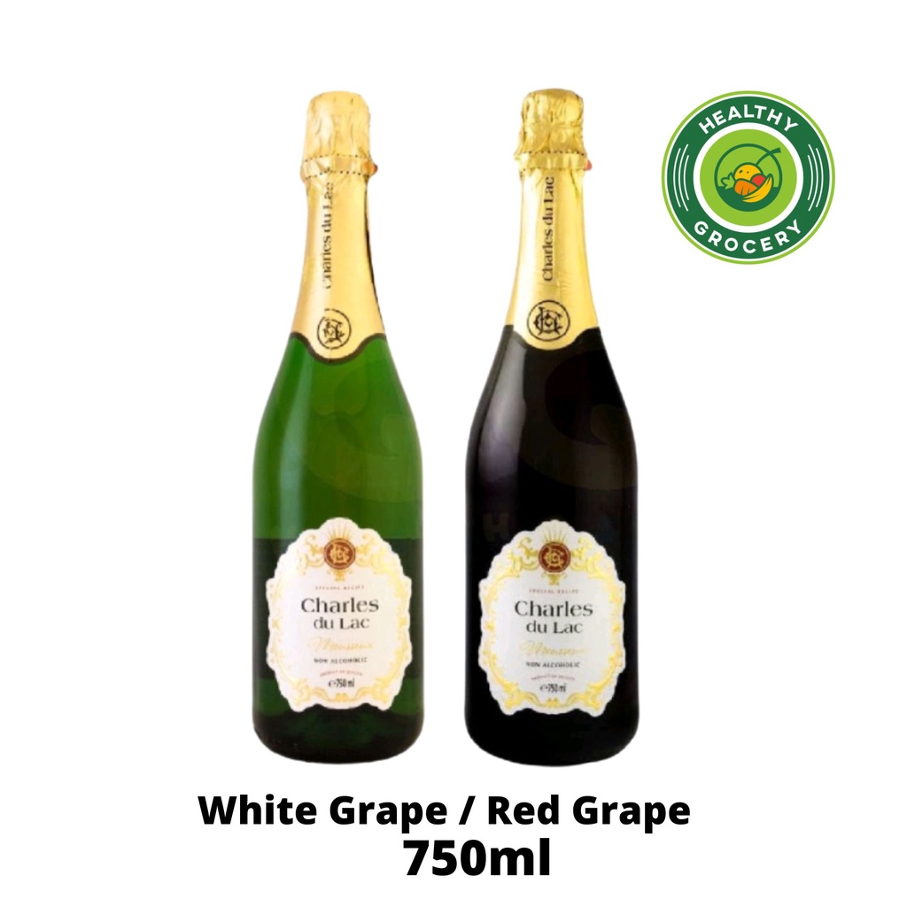 Charles Du Lac Sparkling Red Grape / White Grape Drink Non Alcohol 750ml Halal