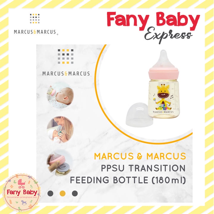 MARCUS &amp; MARCUS PPSU TRANSITION FEEDING BOTTLE 180ML