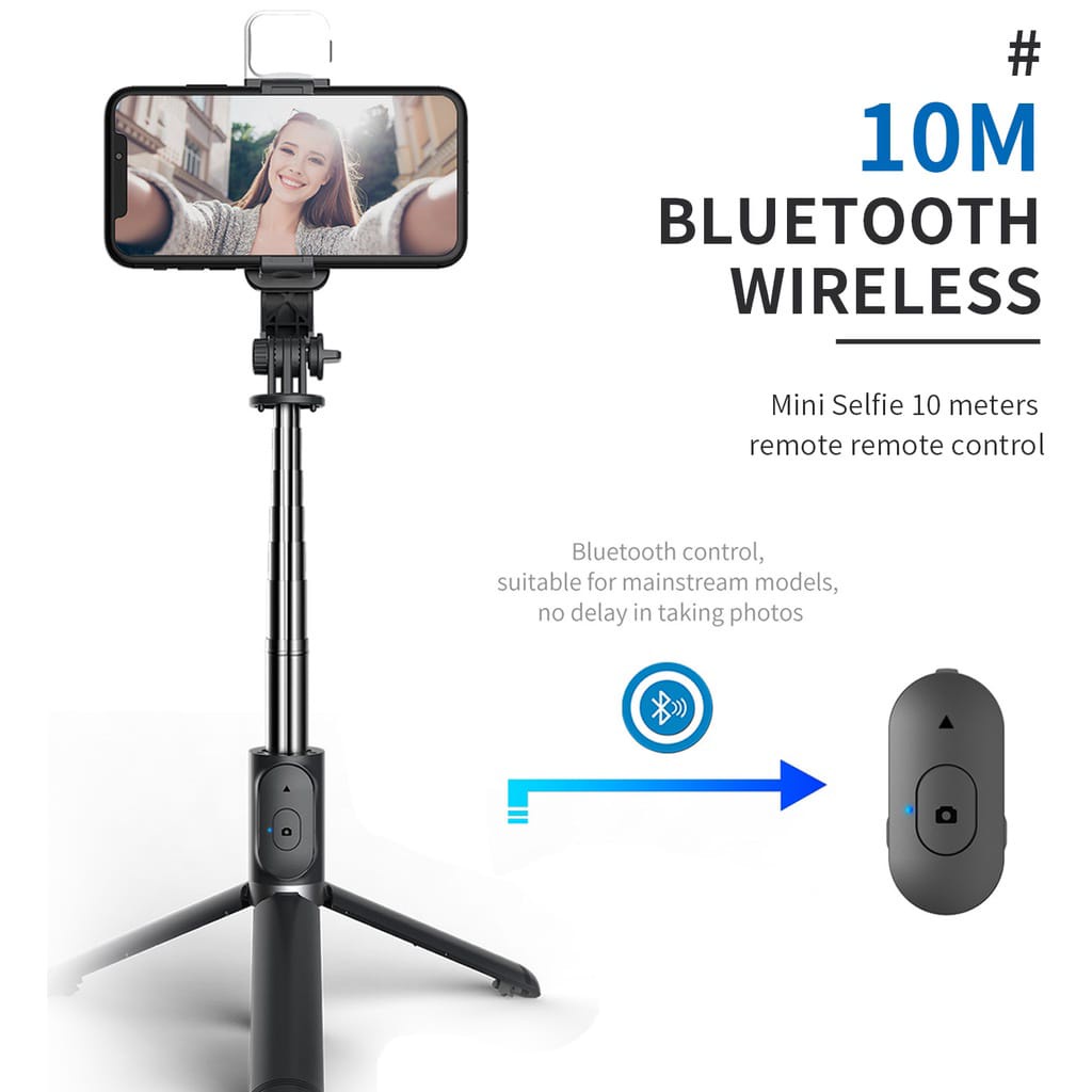 TONGSIS TRIPOD TOMSIS R1S 4 IN 1  BLUETOOTH BT WIRELESS MAKARON MACARON