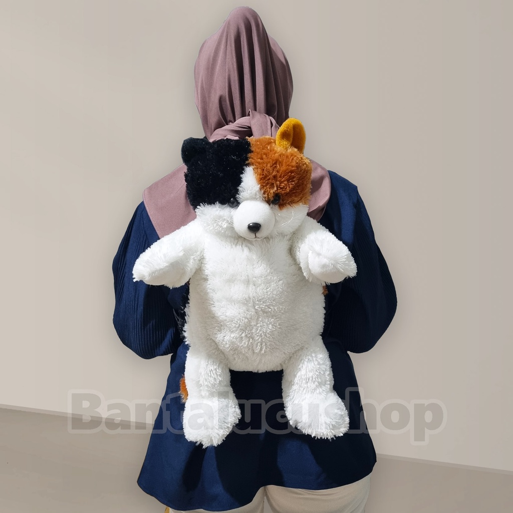 Tas Boneka Kucing Esmeralda Bulu Halus Tas Karakter Kucing Anak dan Dewasa Tas ANIMAL Lucu